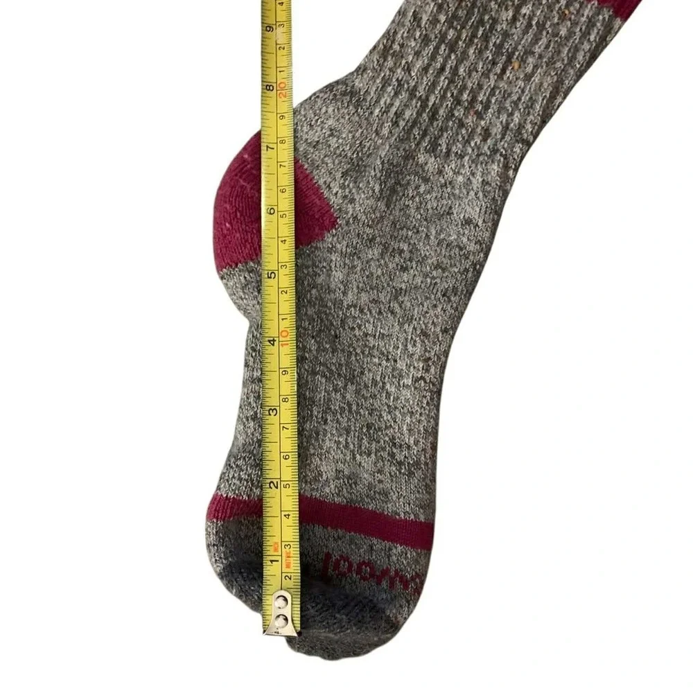 Smartwool Women's Classic Hike Full Cushion‎ Crew Socks Medium Grey/Pink Merino